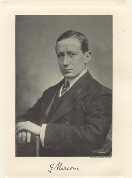 Guglielmo Marconi, ritratto con firma