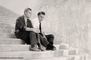 Fellini e Mastroianni sul set di 8 ½ - ©Paul Ronald-collezione Maraldi